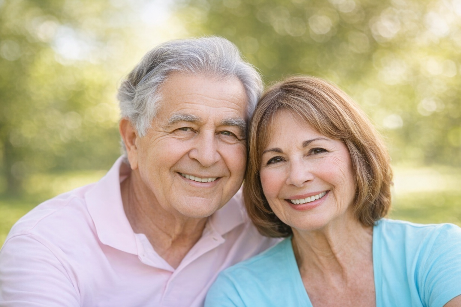 Happy senior couple — lifelong patient care at Rio Valley Dermatology